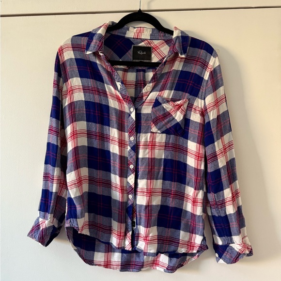 Rails Tops - Rails Red White and Blue Flannel